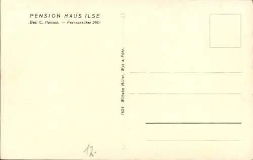 Ak Wyk auf Föhr Nordfriesland, Pension Haus Ilse