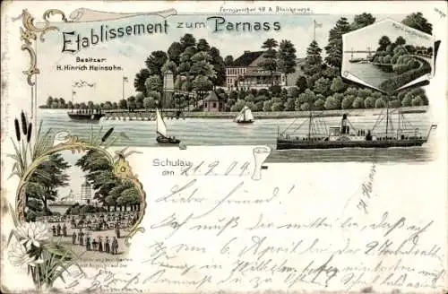 Litho Schulau Wedel an der Elbe, Etablissement zum Parnass