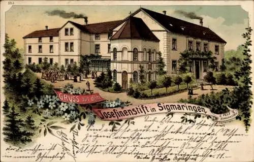 Litho Sigmaringen an der Donau Baden Württemberg, Josefinenstift