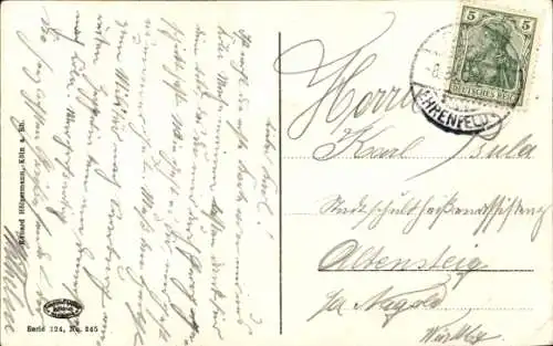 Ak Köln am Rhein, Zeppelin über der Stadt