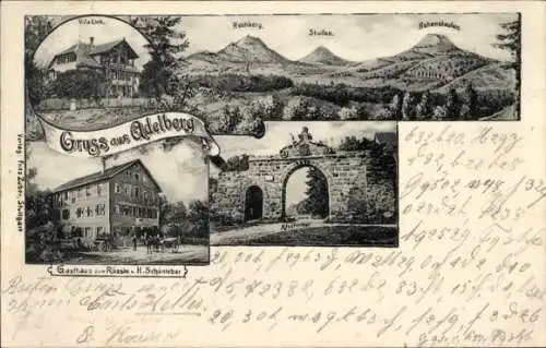 Ak Adelberg bei Göppingen, Gasthaus zum Rössle, Klostertor, Villa Link, Rechberg, Hohenstaufen