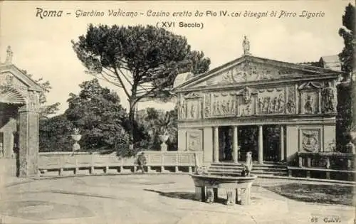 Ak Vatikan Rom Lazio, Vatikanische Gärten, Casino da Pio IV.