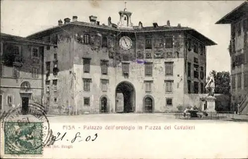 Ak Pisa Toscana, Palazzo dell'Orologio, Piazza dei Cavalieri