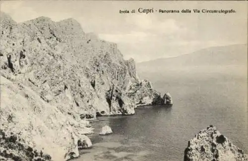 Ak Capri Neapel Campania, Panorama dalla Via Circumtelegrafo