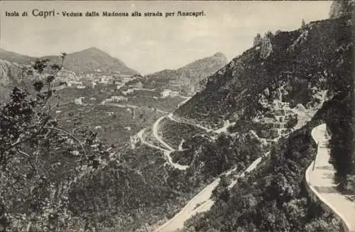 Ak Capri Neapel Campania, Veduta dalla Madonna alla strada Anacapri