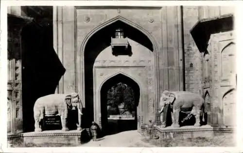 Ak Delhi Indien, Elefanten Tor