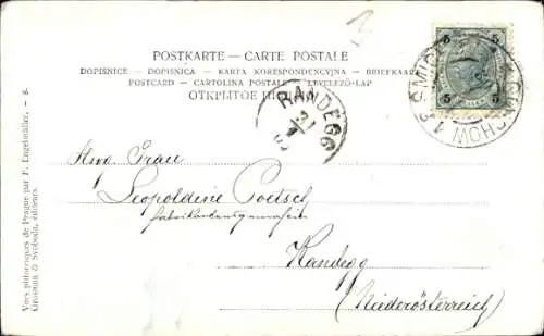 Ak Praha Prag Tschechien, St. Georgskirche vom Veitsdom Turm gesehen