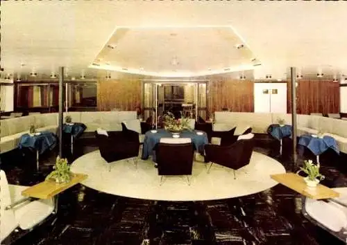 Ak Fährschiff MS Nils Holgersson, TT Linie Travemünde Trelleborg, Innenansicht