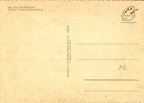 Ak Fährschiff MS Nils Holgersson, TT Linie Travemünde Trelleborg, Innenansicht