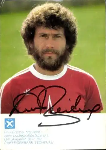 Ak Fußballspieler Paul Breitner, Autogramm