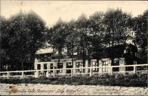 Ak Hamburg Altona Teufelsbrücke, Café Restaurant Zum Bäcker