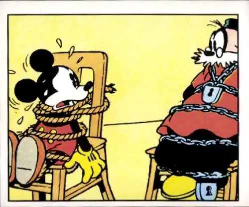 Sammelbild Disney Mickey Nr. 56 Micky Maus, gefesselt