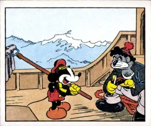 Sammelbild Disney Mickey Nr. 55 Micky Maus, Schiff