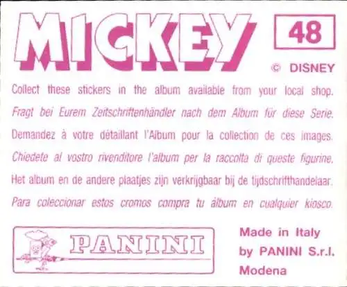 Sammelbild Disney Mickey Nr. 48 Fischer, gekentertes Boot