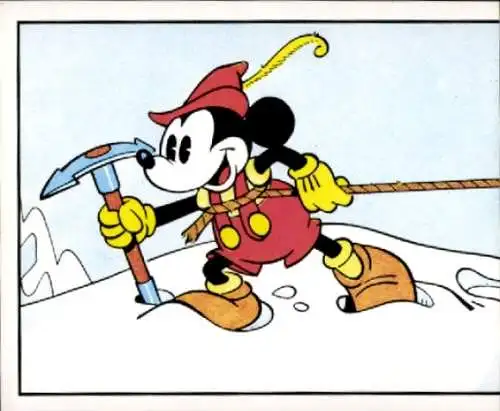 Sammelbild Disney Mickey Nr. 45 Micky Maus, Bergsteiger