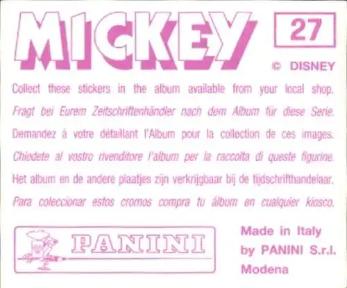 Sammelbild Disney Mickey Nr. 27 Micky Maus, Donald Duck, Schallplatten