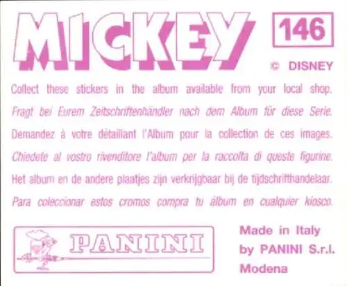 Sammelbild Disney Mickey Nr. 146 Micky Maus, Goofy, Fisch