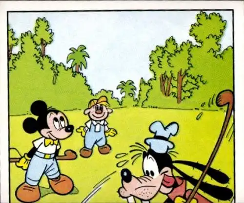 Sammelbild Disney Mickey Nr. 204 Micky Maus, Goofy, Golf