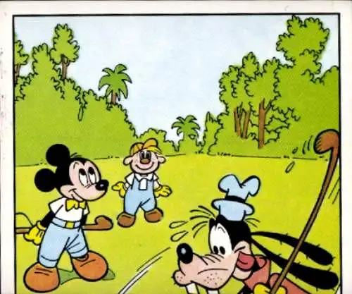 Sammelbild Disney Mickey Nr. 204 Micky Maus, Goofy, Golf