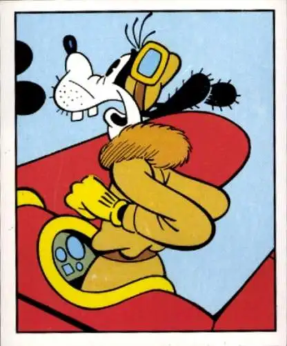 Sammelbild Disney Mickey Nr. 60 Goofy, Flugzeug