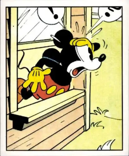 Sammelbild Disney Mickey Nr. 68 Micky Maus, Fenster