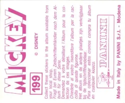 Sammelbild Disney Mickey Nr. 199 Goofy