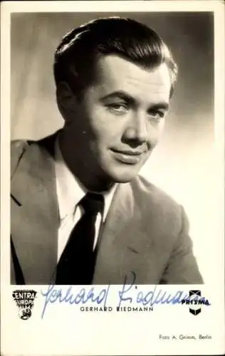Ak Schauspieler Gerhard Riedmann, Portrait, Autogramm, der Vetter aus Dingsda
