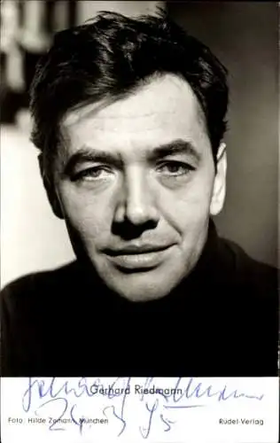 Ak Schauspieler Gerhard Riedmann, Portrait, Autogramm