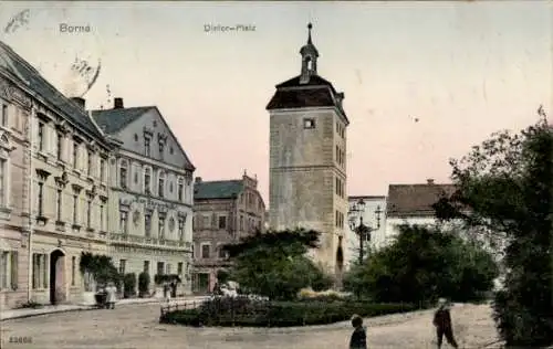 Ak Borna in Sachsen, Dinterplatz