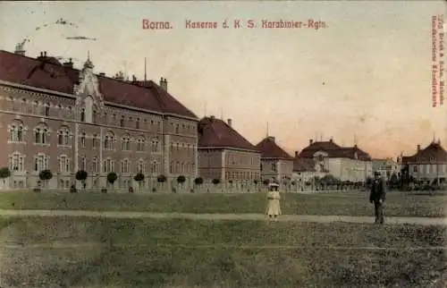 Ak Borna in Sachsen, Kaserne des Königlich Sächsischen Karabiner-Regiments