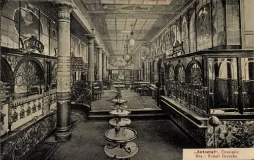 Ak Chemnitz in Sachsen, Automat, Innenansicht