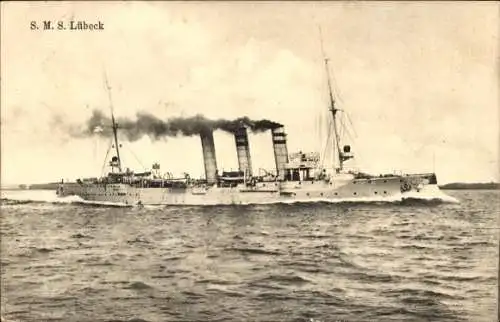 Ak Deutsches Kriegsschiff, SMS Lübeck, Kaiserliche Marine