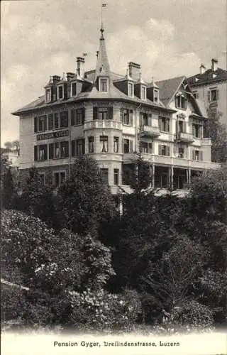 Ak Luzern Stadt Schweiz, Pension Gyger, Dreilindenstraße