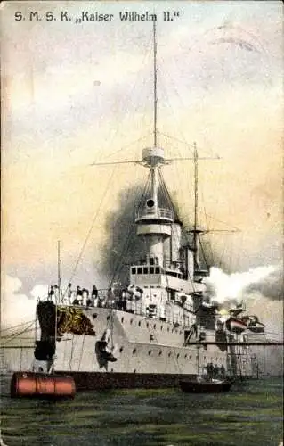 Ak Deutsches Kriegsschiff, SMS Kaiser Wilhelm II, Linienschiff, Kaiserliche Marine