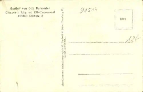 Ak Güster in Lauenburg, Gasthof Otto Burmester