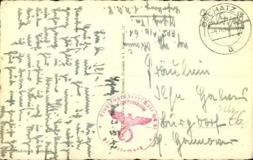 Ak Oschatz in Sachsen, Fliegerhorst, Wald