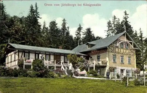 Ak Libouchec Königswald Region Aussig, Jüttelberg, Gasthaus