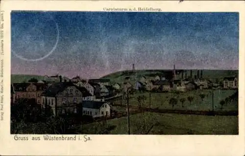 Luna Ak Wüstenbrand Hohenstein Ernstthal Sachsen, Carolaturm, Heidelberg