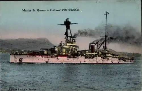 Ak Französisches Kriegsschiff, Provence, Cuirasse