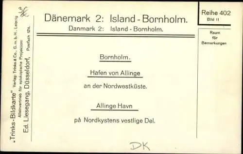 Ak Allinge Sandvig Bornholm Dänemark, Hafen, Boote