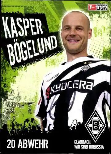 Autogrammkarte Fußball, Kasper Bögelund, Borussia Mönchengladbach
