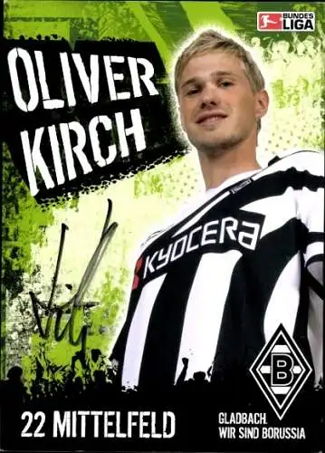 Autogrammkarte Fußball, Oliver Kirch, Borussia Mönchengladbach