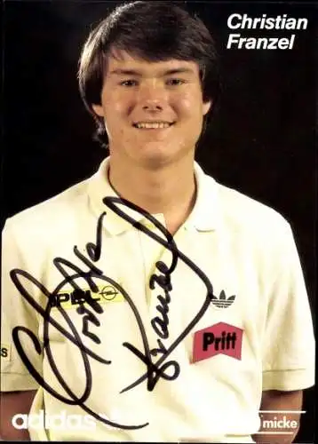 Ak Tischtennis, Christian Franzel, Borussia Düsseldorf, Autogramm