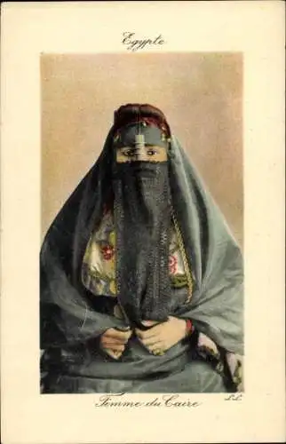 Ak Cairo Kairo Ägypten, Femme du Caire, Ägypterin in Schleier