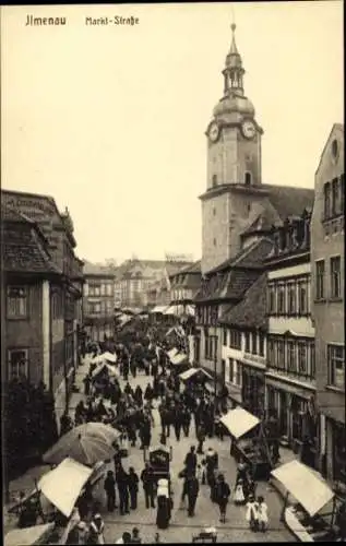 Ak Ilmenau in Thüringen, Blick in die Marktstraße