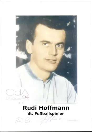 Autogrammkarte Fußball, Rudi Hoffmann, Autogramm