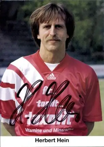 Autogrammkarte Fußball, Herbert Hein, Portrait