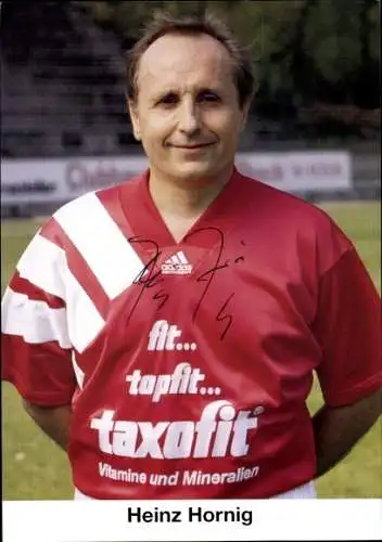 Autogrammkarte Fußball, Heinz Hornig, Portrait