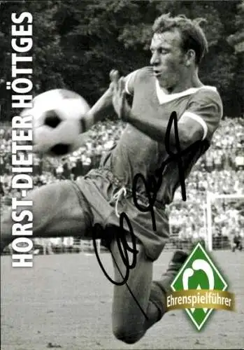 Autogrammkarte Fußball, Horst-Dieter Höttges, Werder Bremen