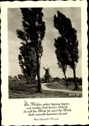 Ak Die Mühlen gehen tagaus, tagein, und machen doch keinen Schritt, Karl Leopold Mayer